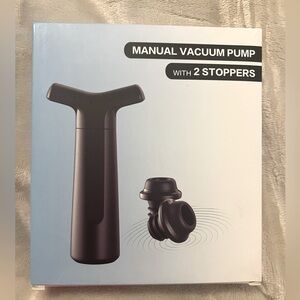 Manual Vacuum Pump 🍒 with 2 Stoppers